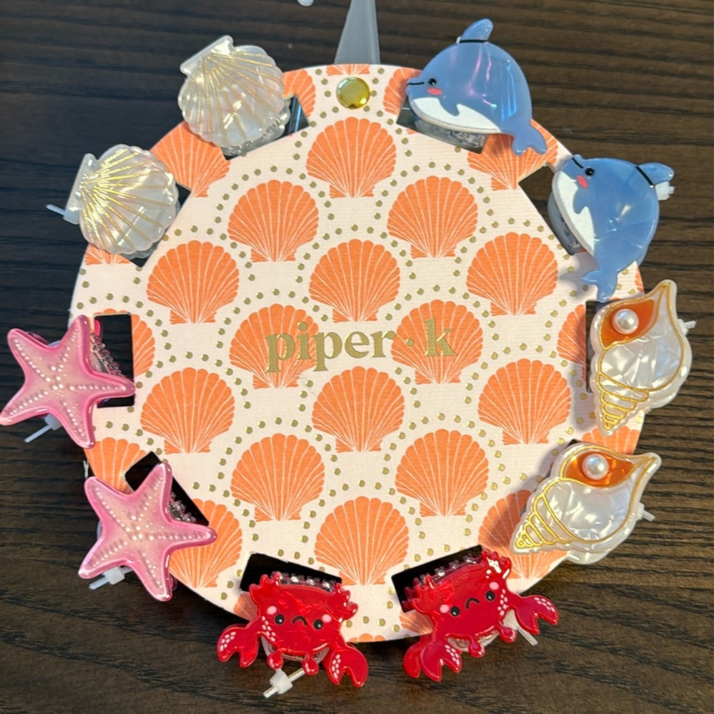 NEW Piper K 10 mini Sea Life Hair Clips 🐚 🐬 FUN FASHiON